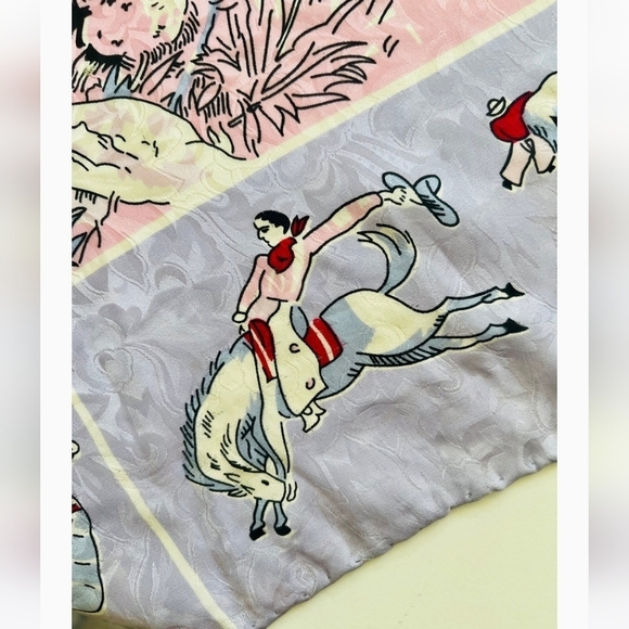 Vintage Silk Cowboy Scarf - Picture 6 of 11